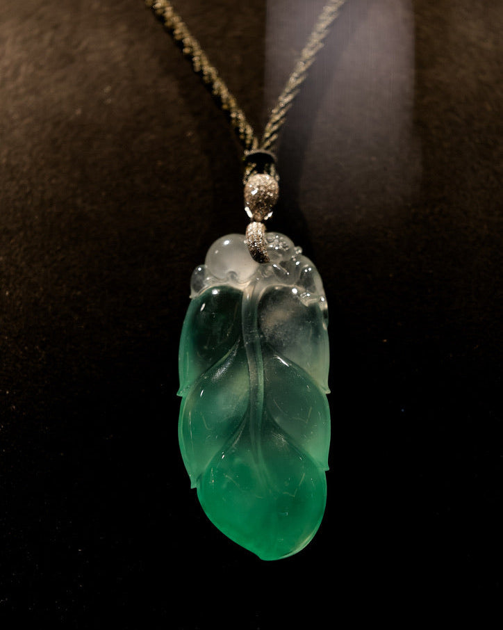 Jadeite Leaf Pendant No. 01
