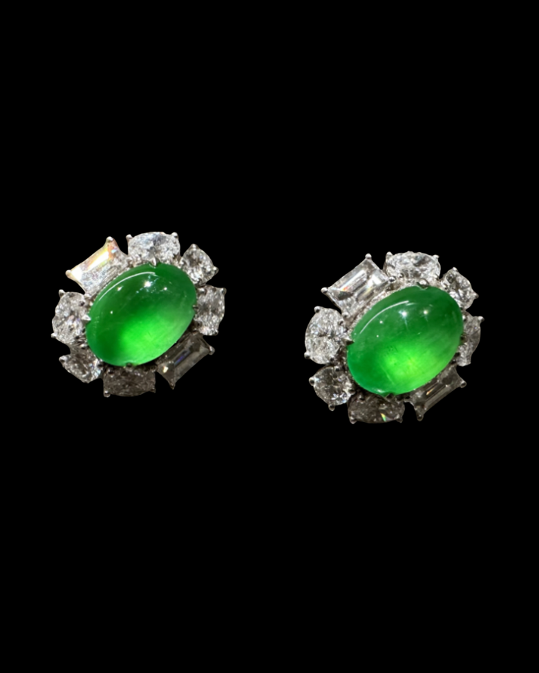 Jadeite Earrings No. 04