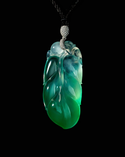 Jadeite Leaf Pendant No. 01