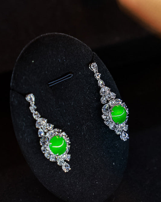 Jadeite Drop Earrings No. 04