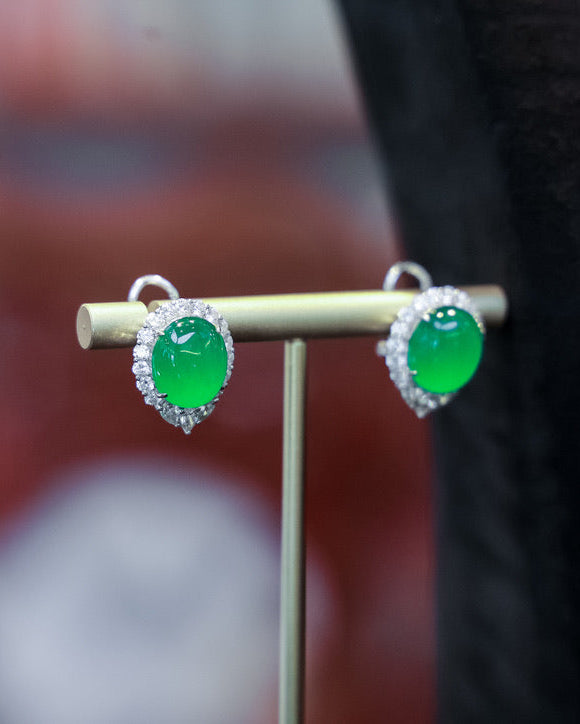Jadeite Earrings No. 03