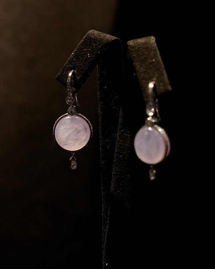Lavender Jadeite Earrings No. 01