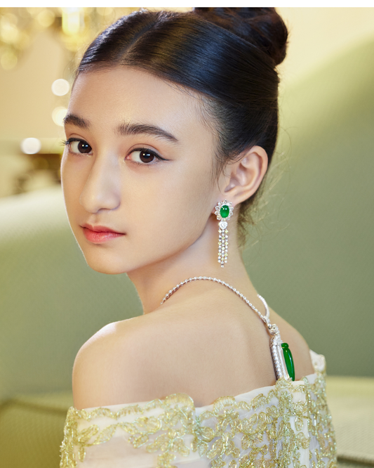 Jadeite Drop Earrings No. 01