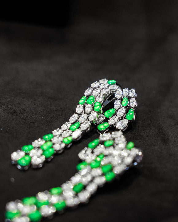 Jadeite Drop Earrings No. 05