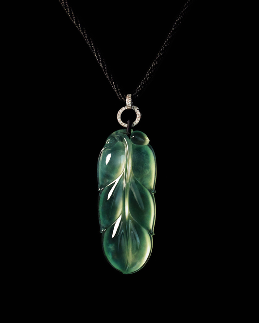 Jadeite Leaf Pendant No. 02