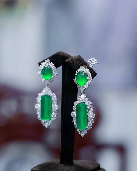 Jadeite Drop Earrings No. 02