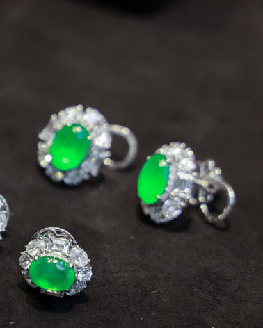 Jadeite Earrings No. 04