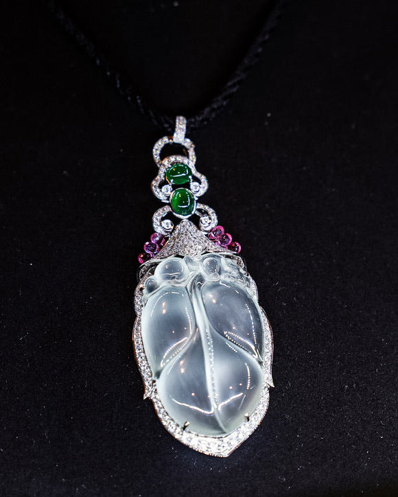 Jadeite Leaf Pendant No. 03