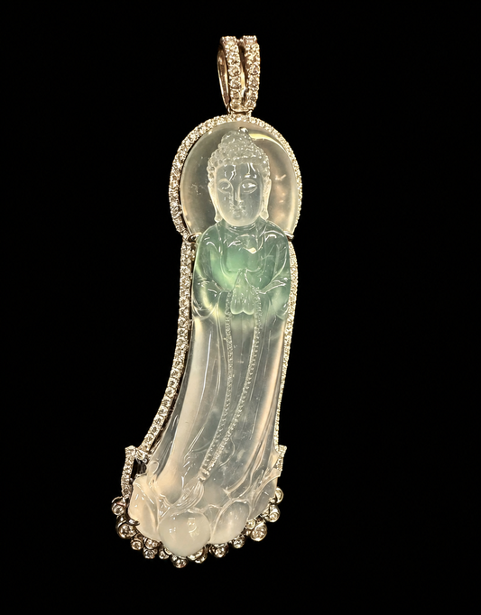 Jadeite Buddha Pendant No.08
