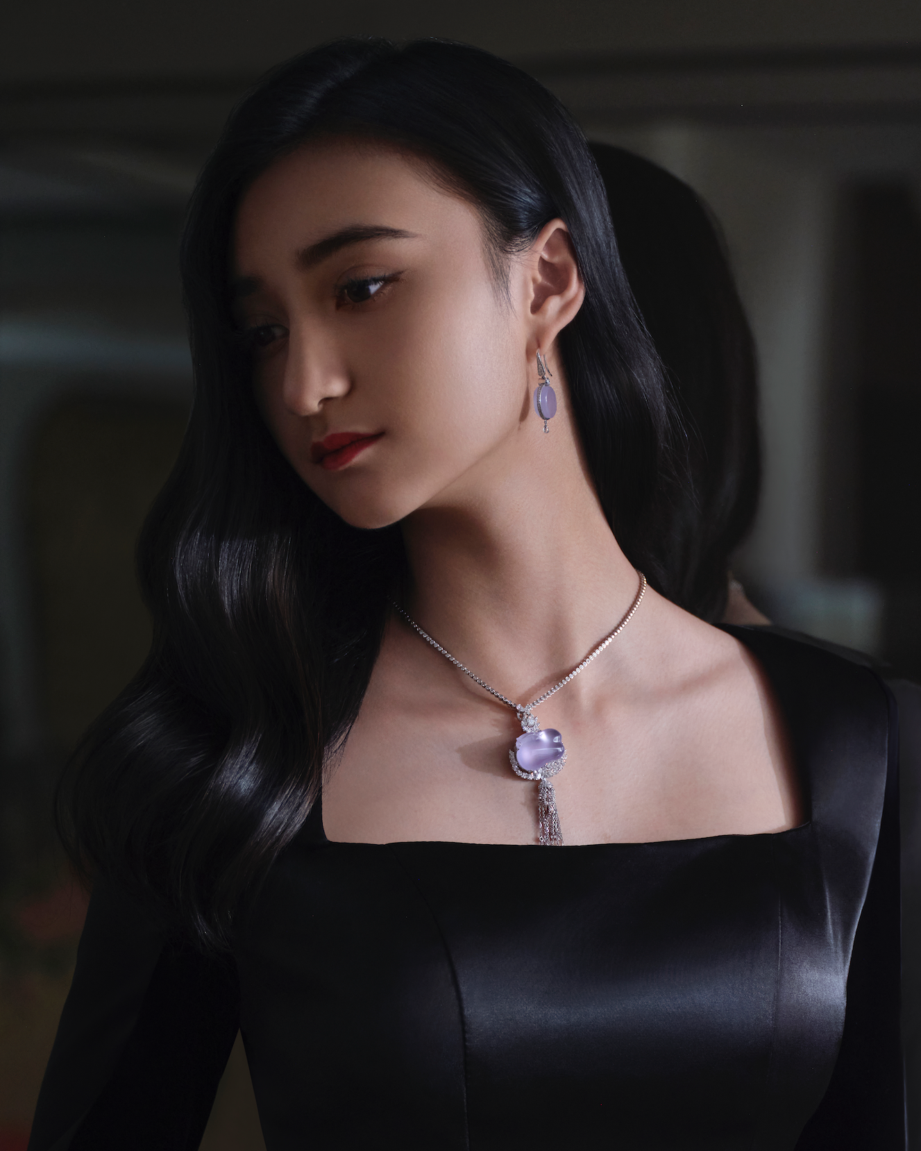 Lavender Jadeite Earrings No. 01