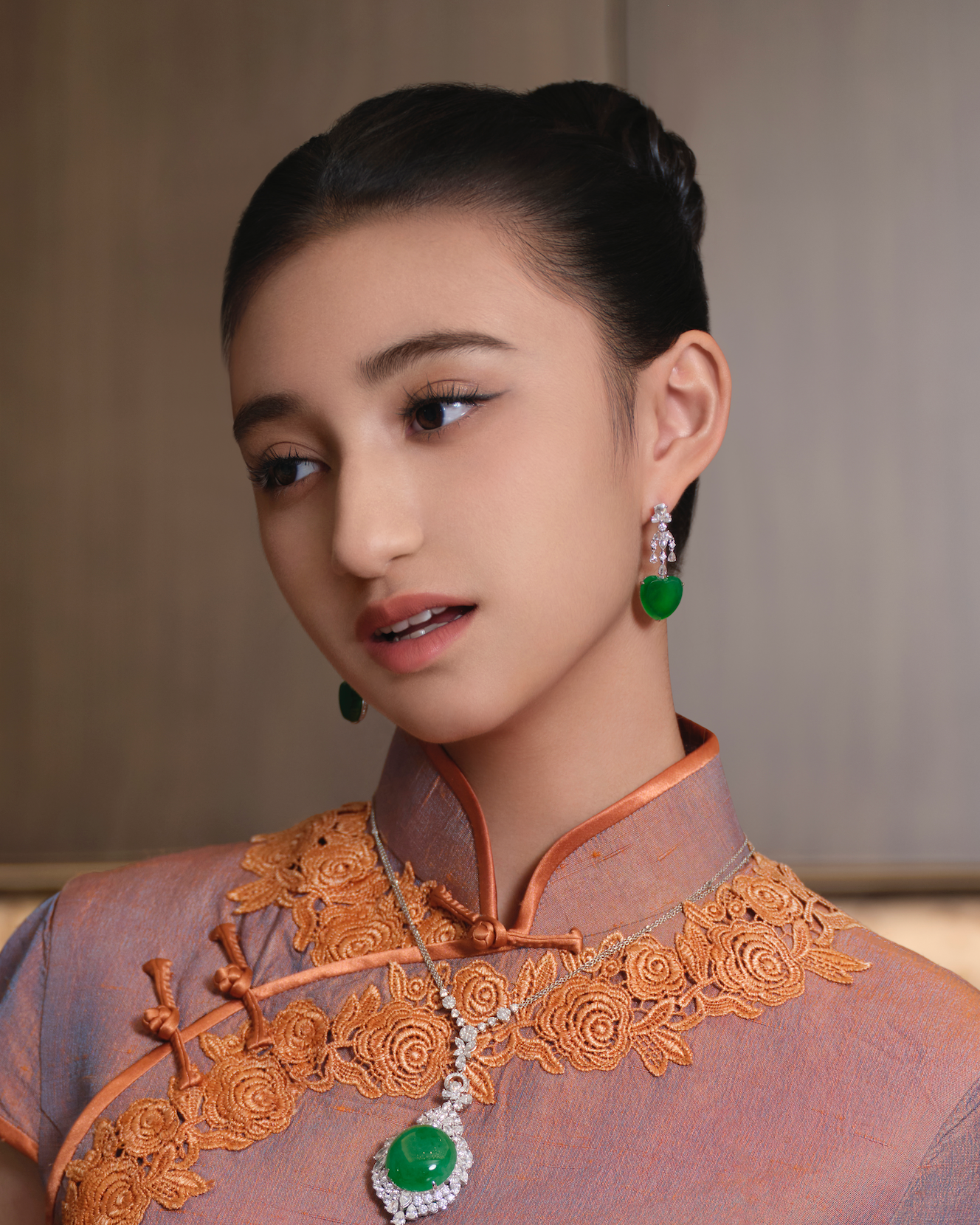 Jadeite Heart Earrings No. 01