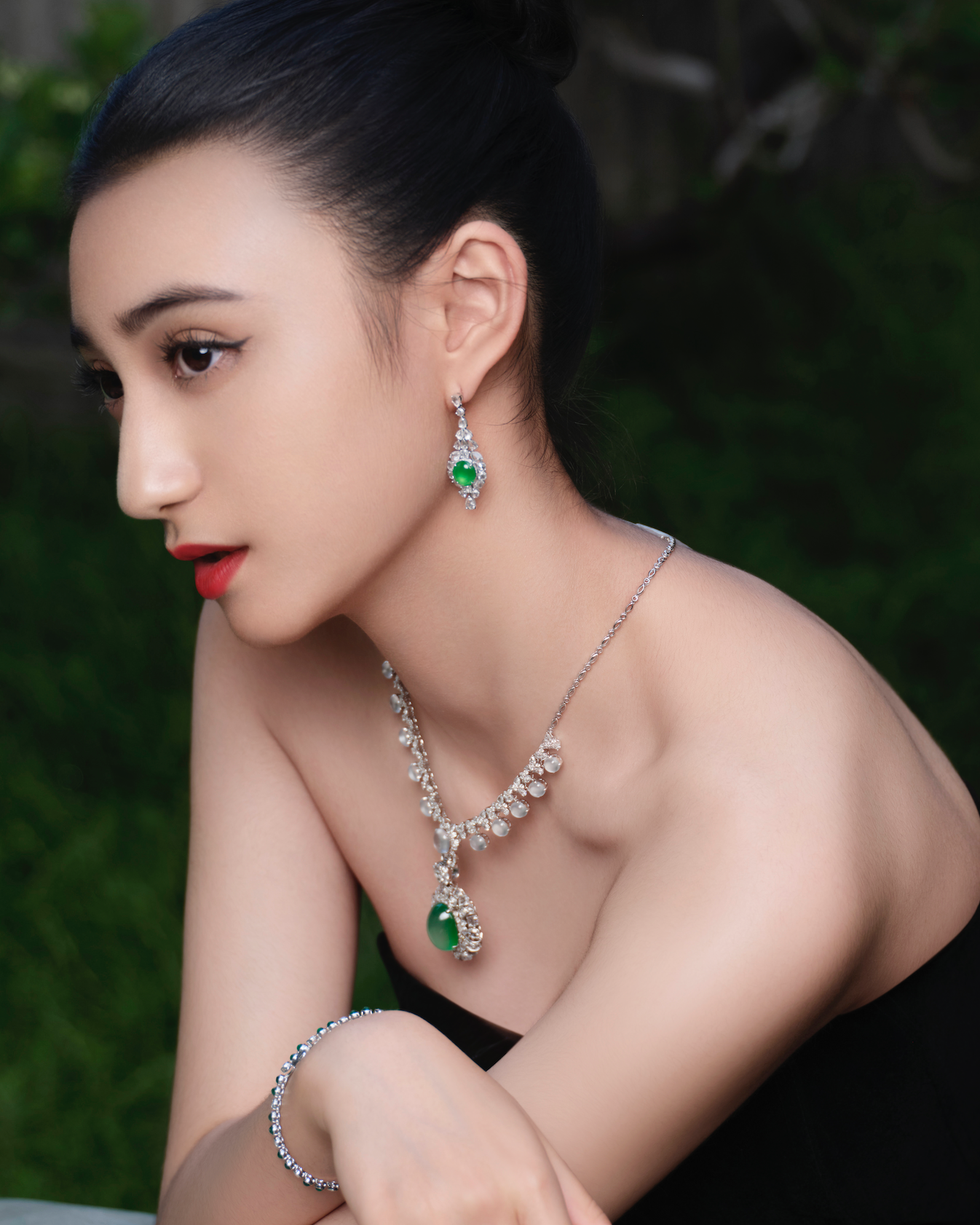 Jadeite Drop Earrings No. 04