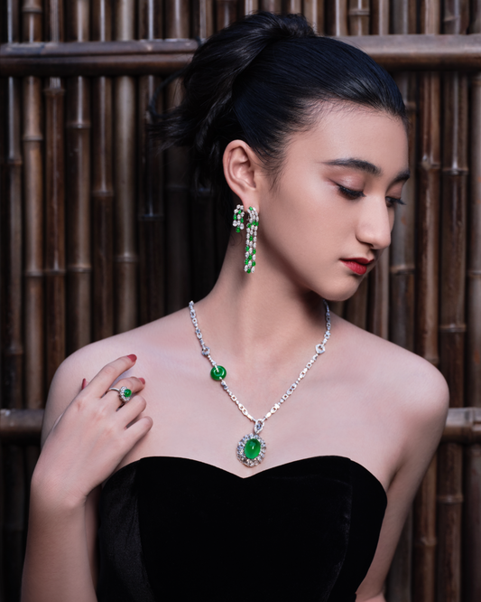 Jadeite Drop Earrings No. 05